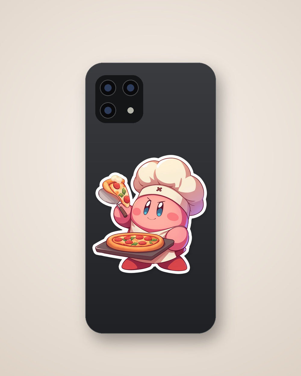 Kirby Chef Pizza Sticker