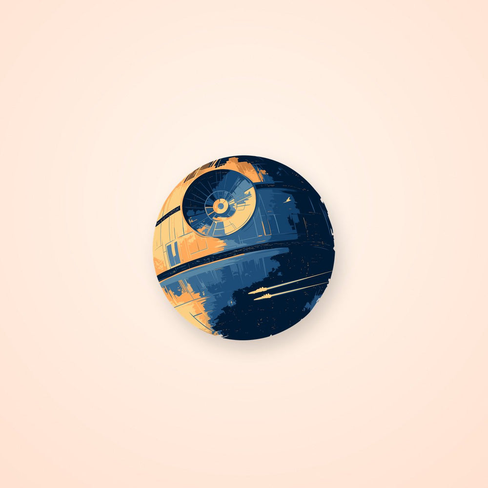 Death Star Retro Sticker