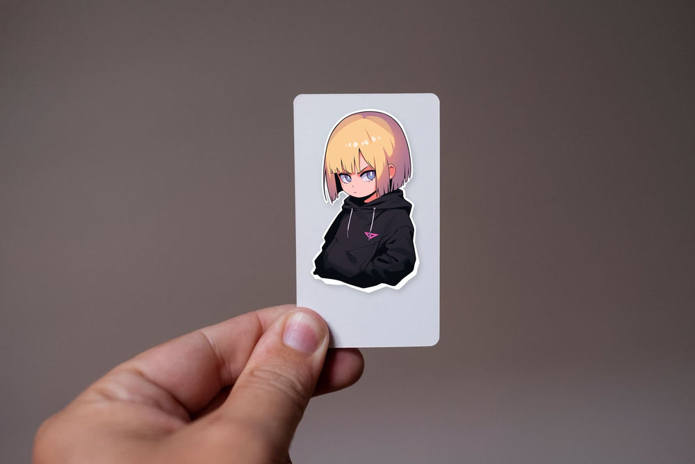 Aot Cute Armin Arlert in a Black Hoodie Sticker