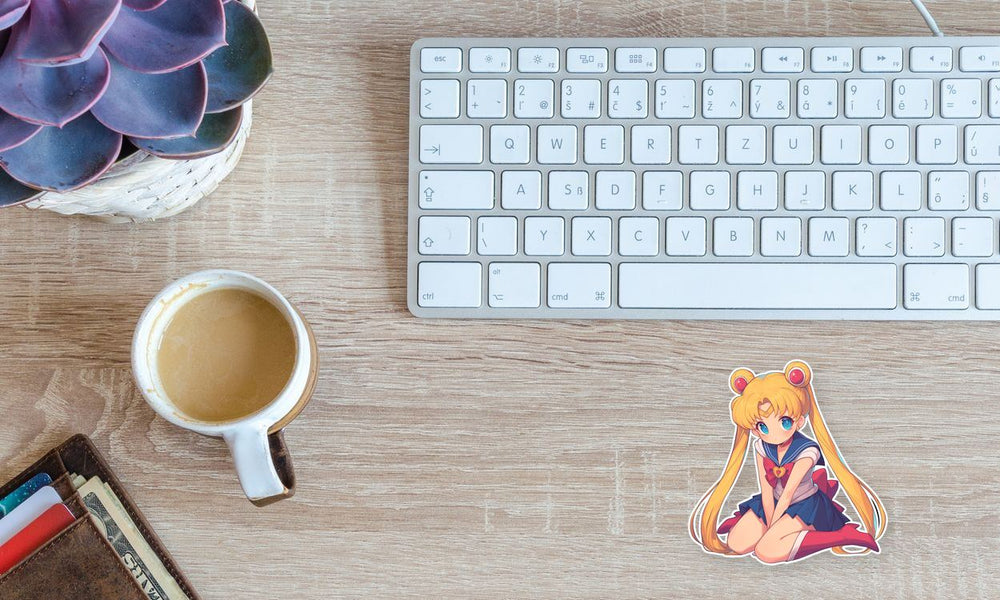 Sailor Moon Sitting Anime Sticker