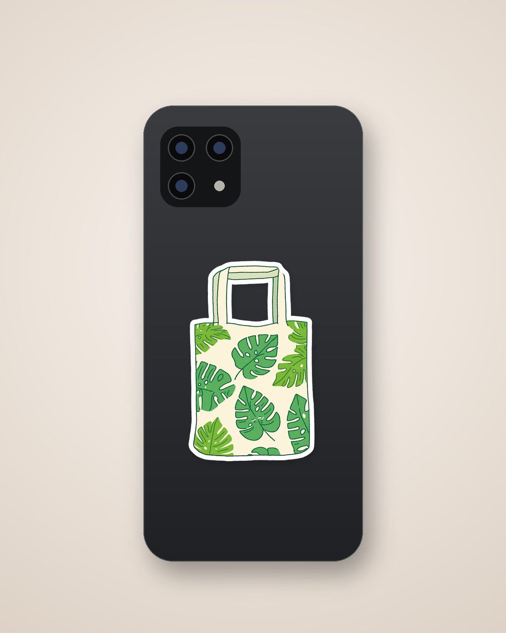 Monstera Leaf Tote Bag Aesthetic Sticker