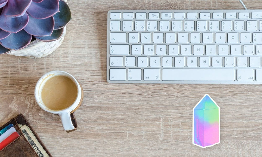 Pastel Rainbow Crystal Prism Aesthetic Sticker