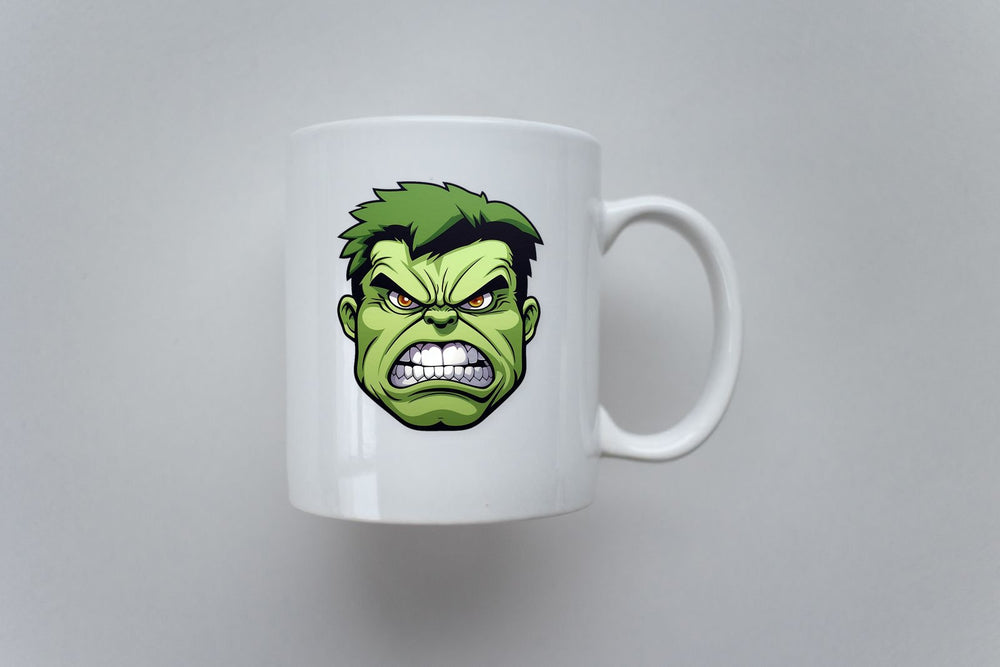 Angry Hulk Cartoon Head Sticker