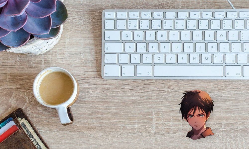 Aot Eren Yeager Head Anime Sticker