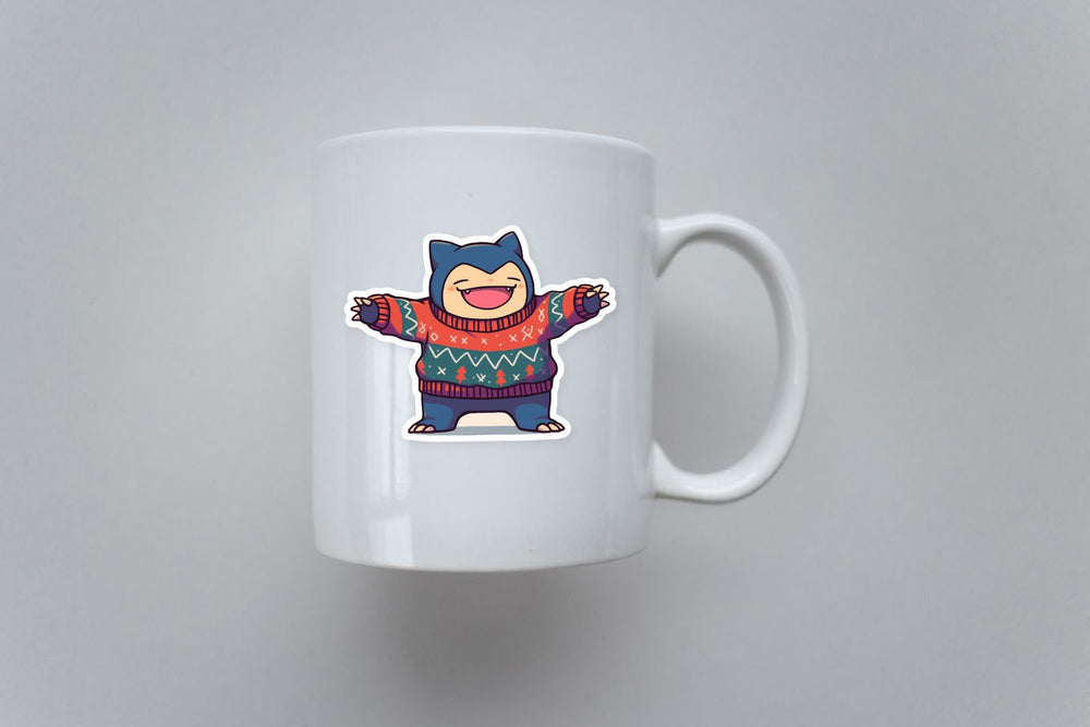 Snorlax Christmas Sweater Sticker