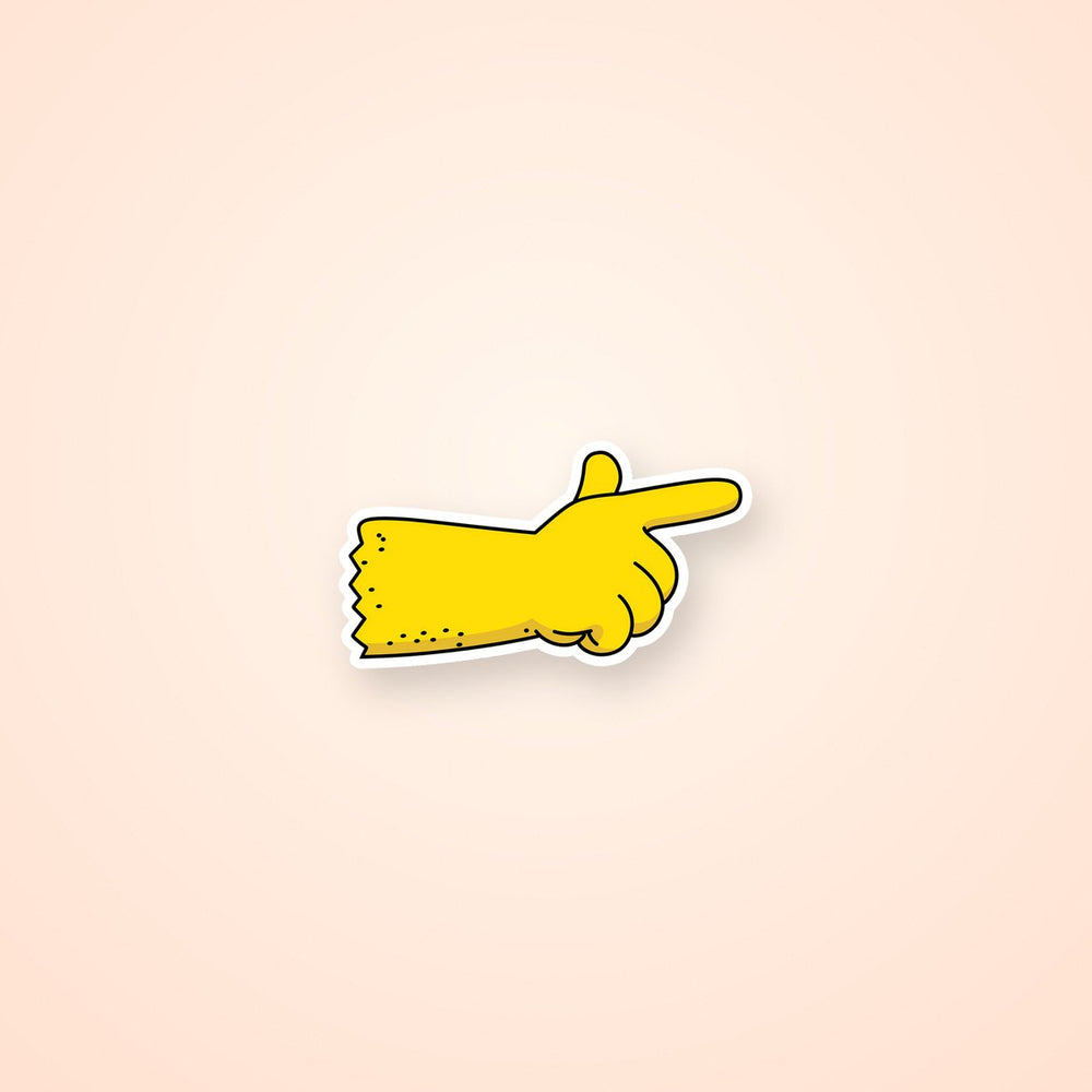 Pointing Hand Sticker
