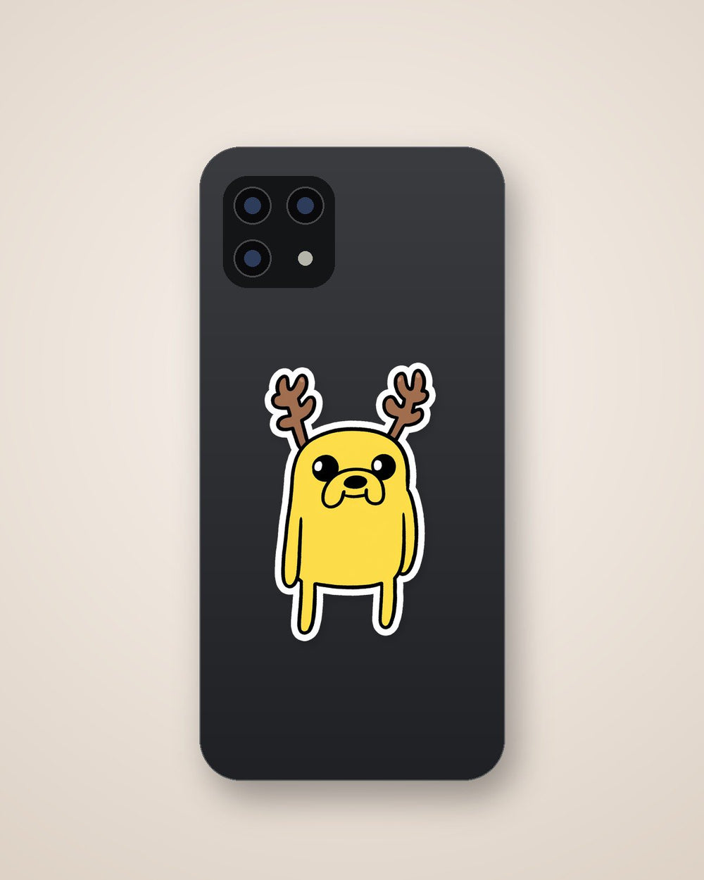 Adventure Time Jake Reindeer Costume Sticker