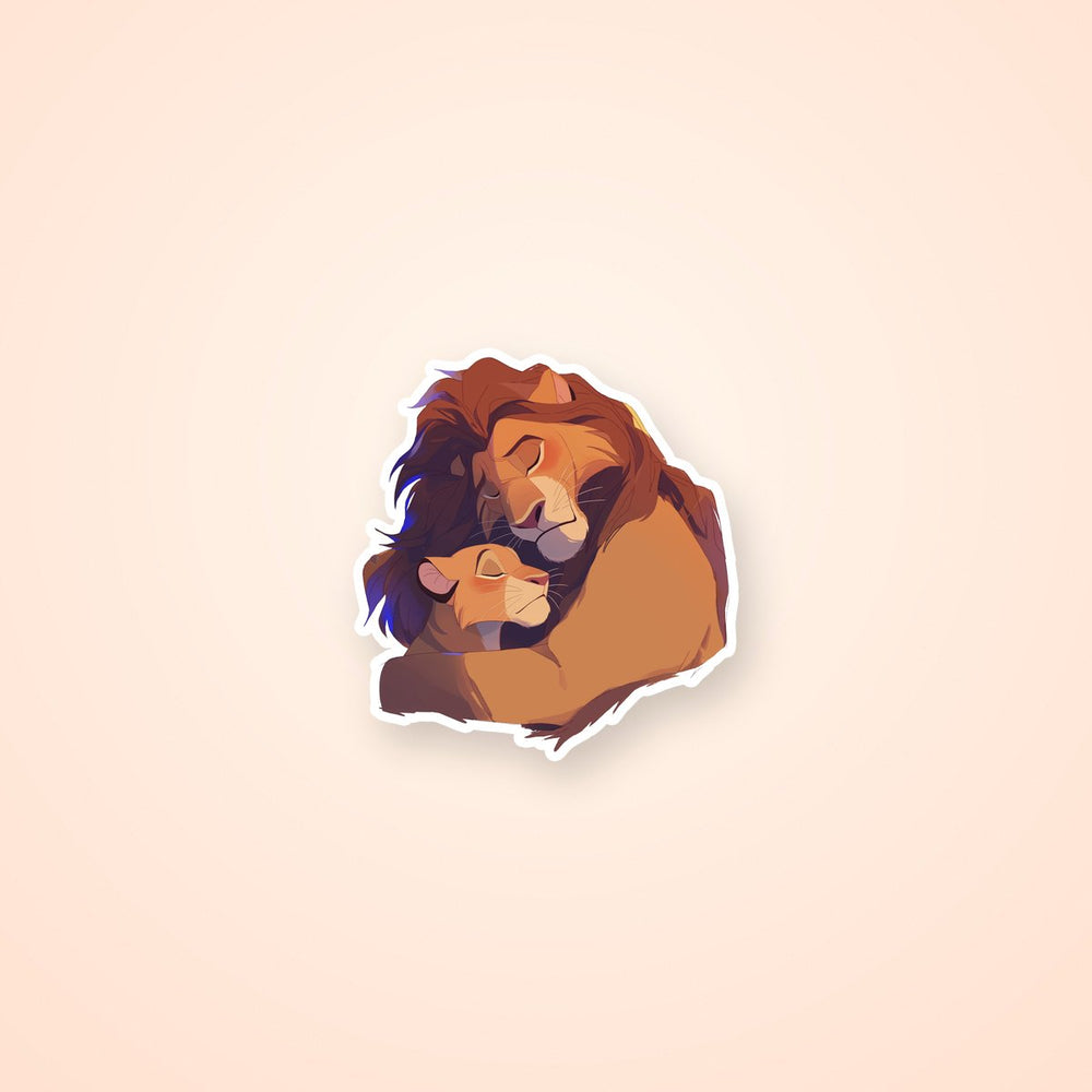 Mufasa and Simba Lion King Sticker
