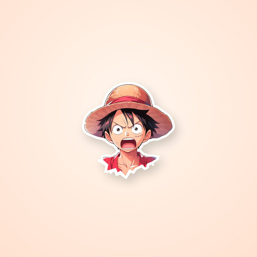 Shocked Monkey D. Luffy Sticker