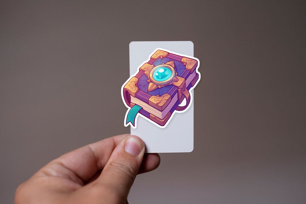 Magic Book Gem Cover Sticker