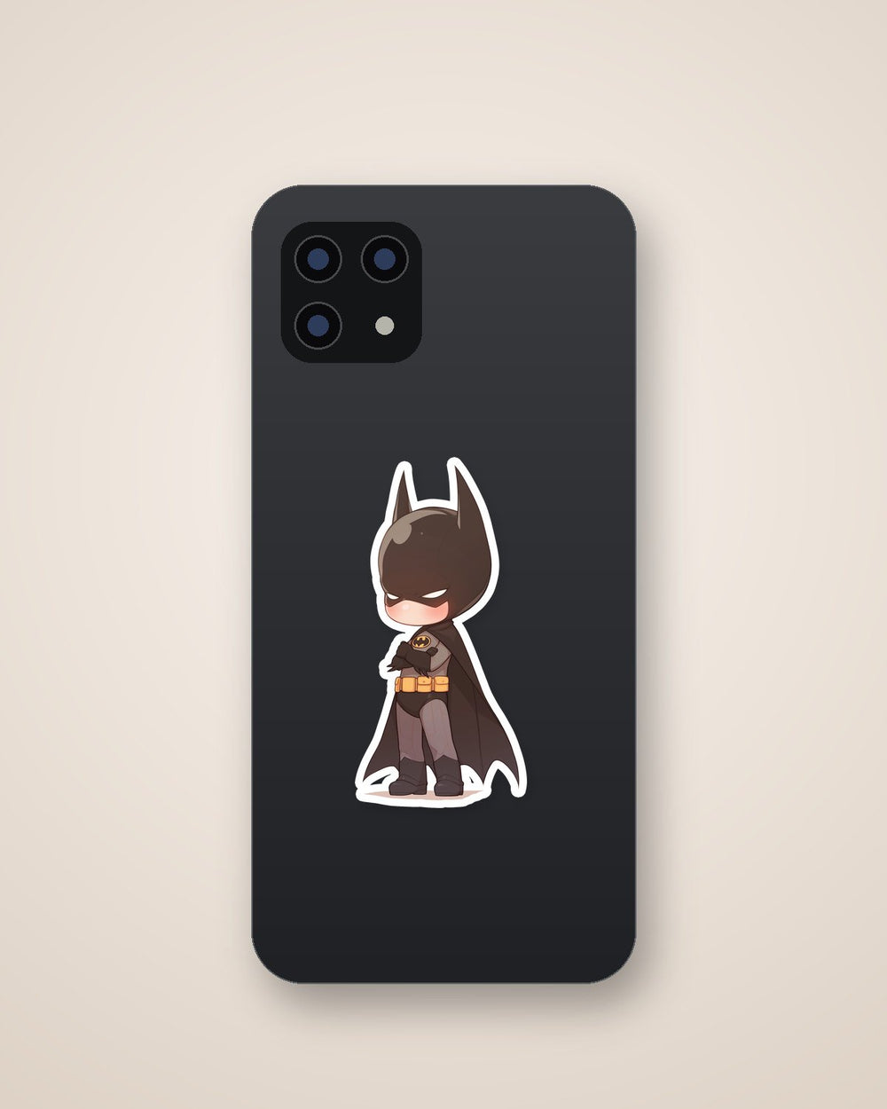 Chibi Batman Cute Superhero Cartoon Sticker