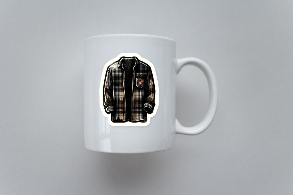 Grunge Flannel Shirt Sticker