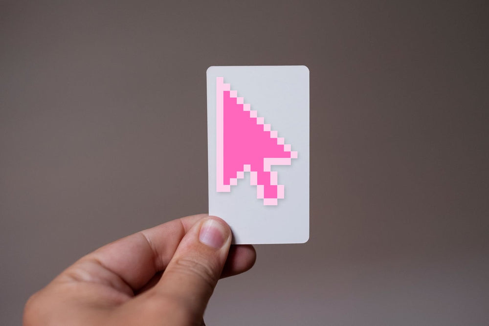 Pink Pixel Cursor Sticker