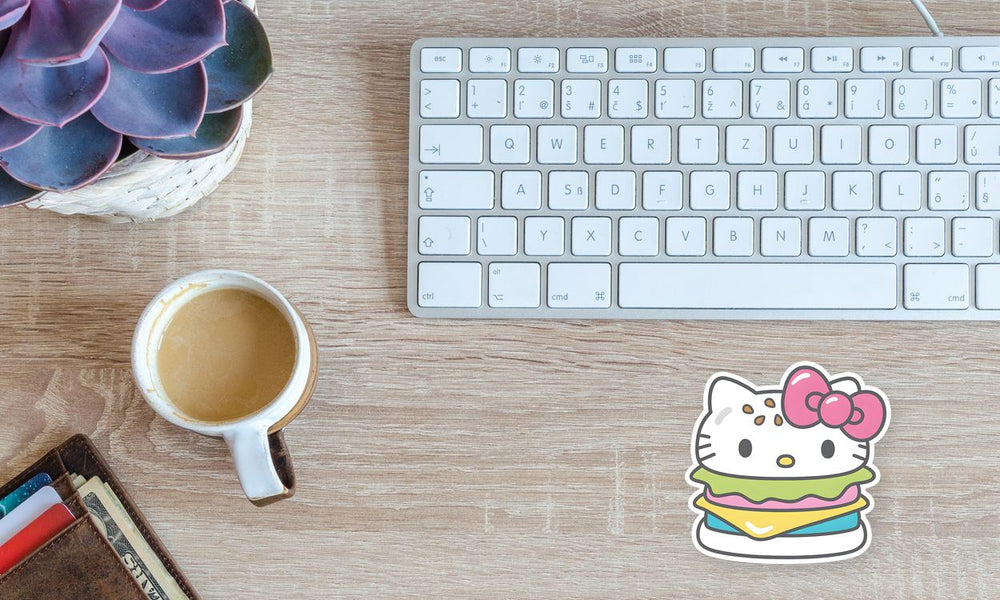 Hello Kitty Burger Kawaii Sticker
