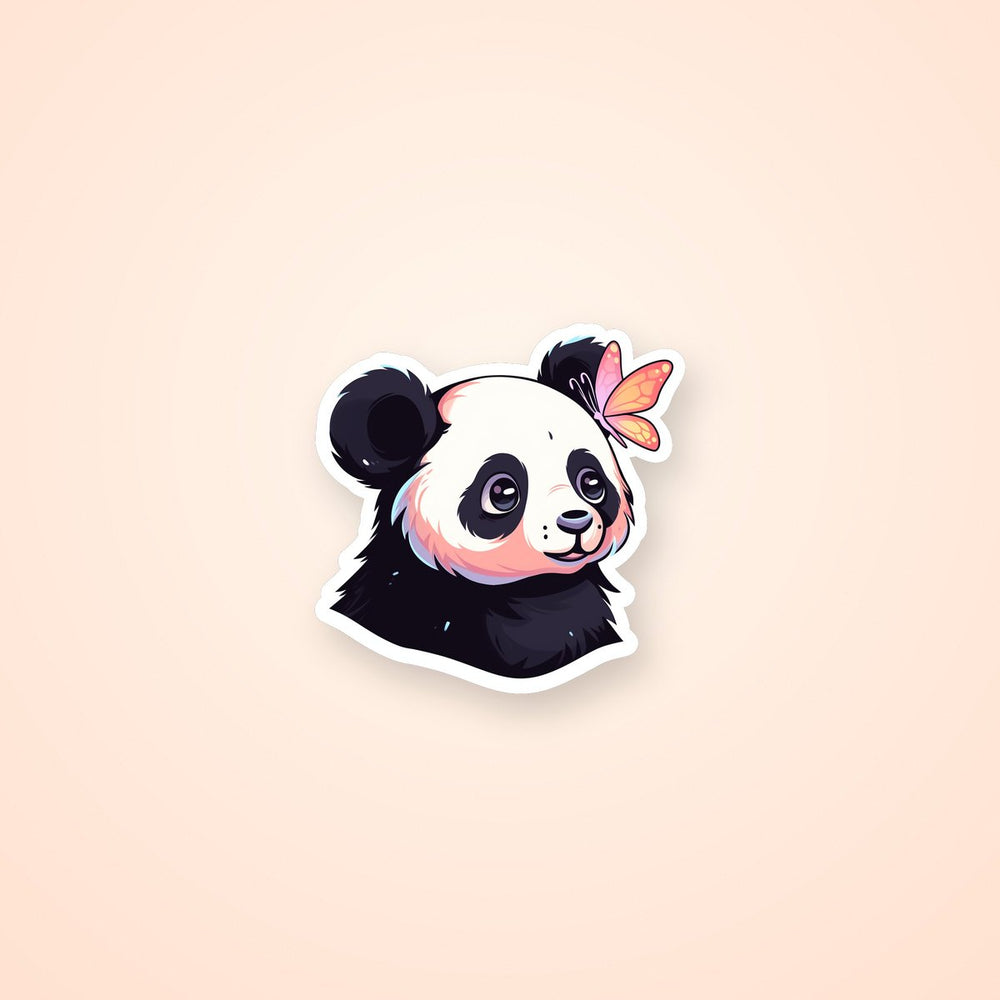 Panda with a Butterfly Sticker