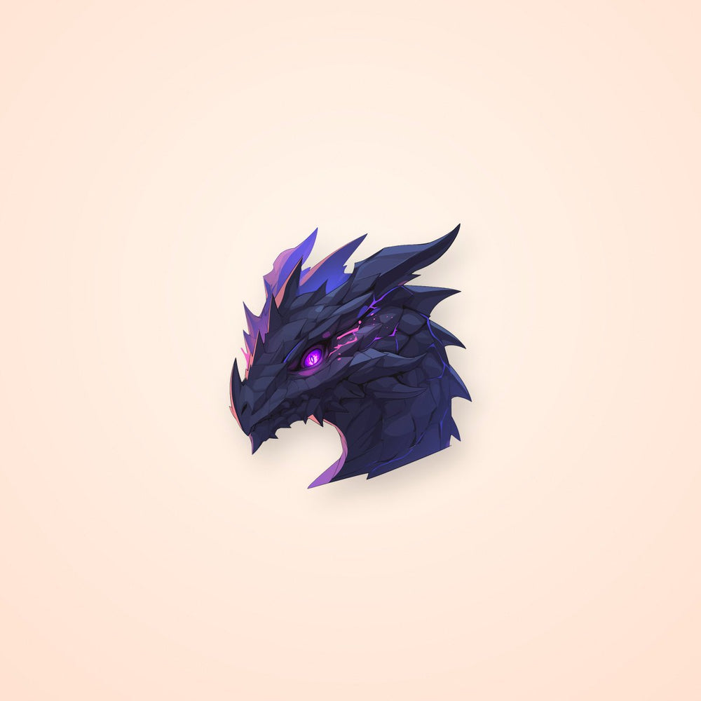 Purple Dragon Glowing Eyes Sticker