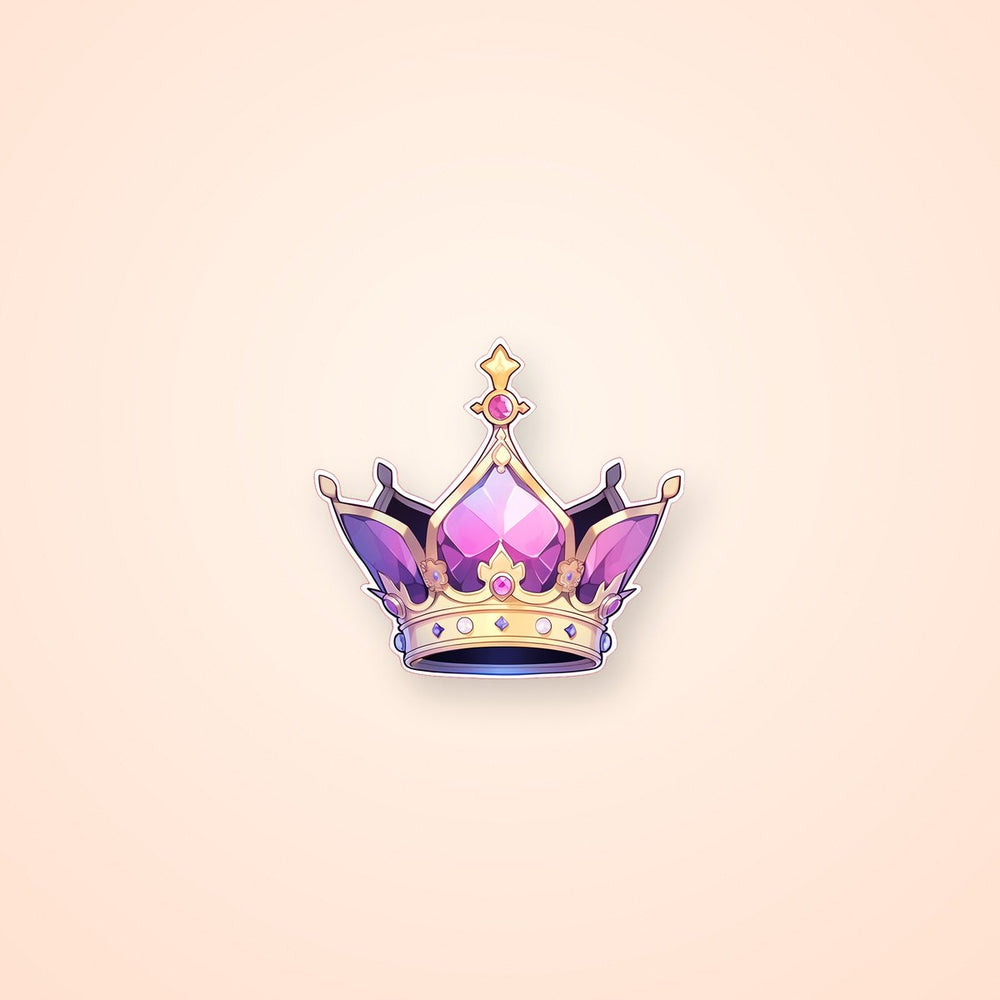 Purple Royal Crown Sticker