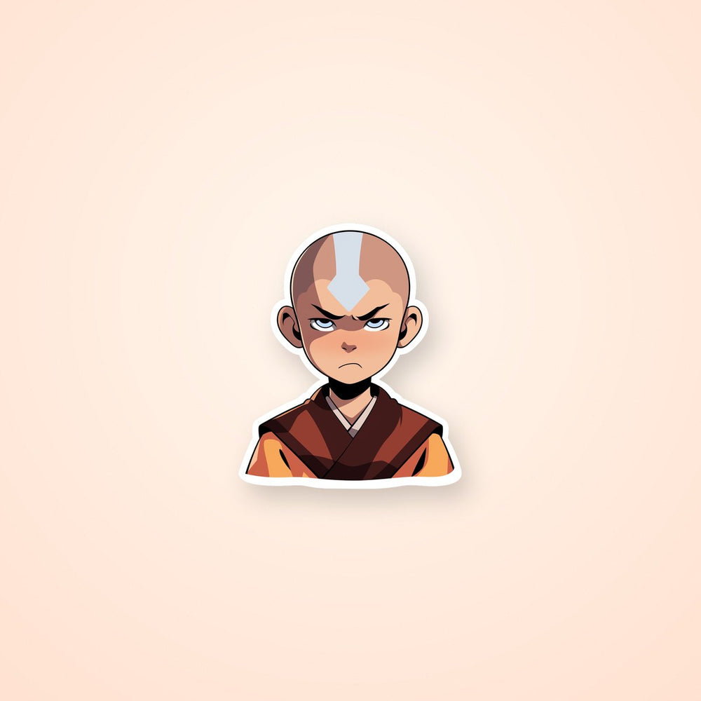 Drawn Avatar Annoyed Aang Sticker