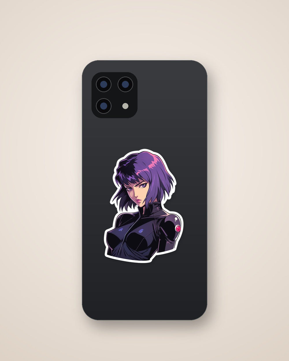 Aesthetic Bust Motoko Kusanagi Sticker