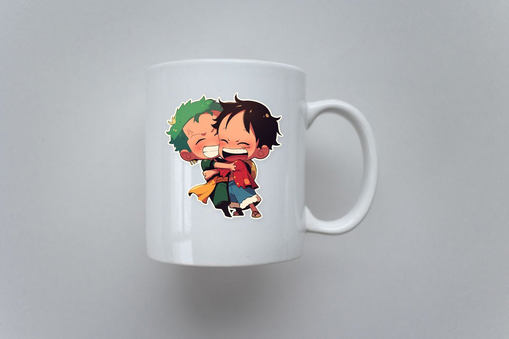 One Piece Luffy & Zoro Hug Sticker