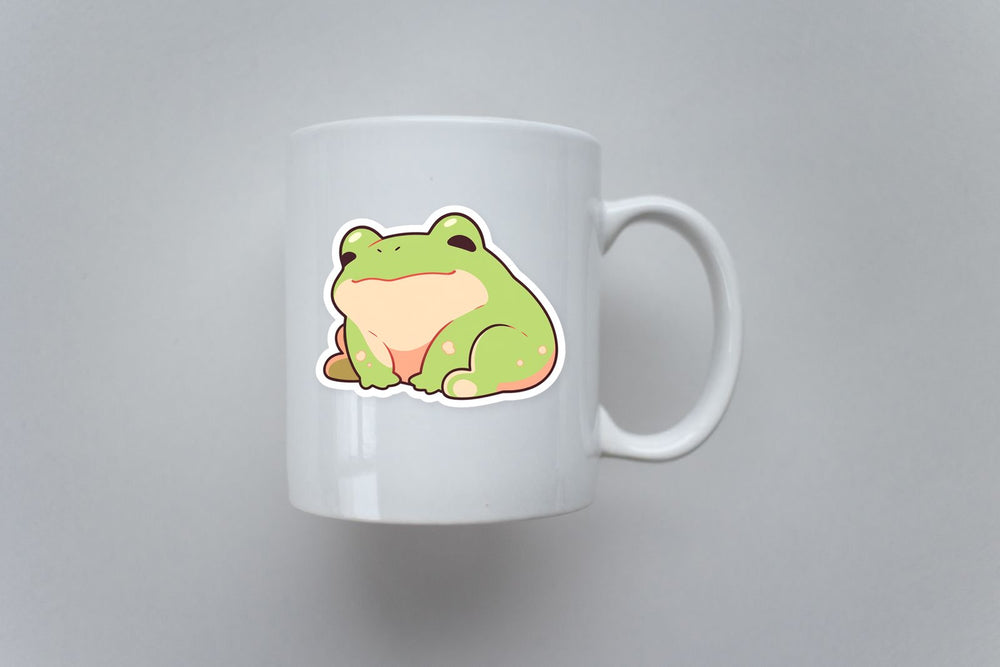 Cute Green Frog Sticker