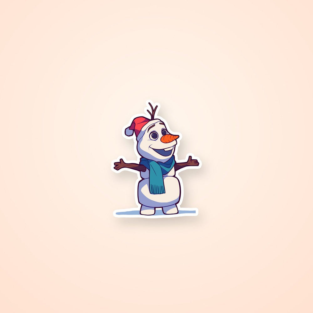 Olaf Smiling Christmas Frozen Sticker