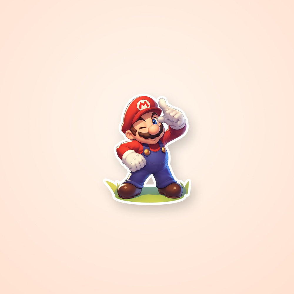 Super Mario Classic Wink Sticker