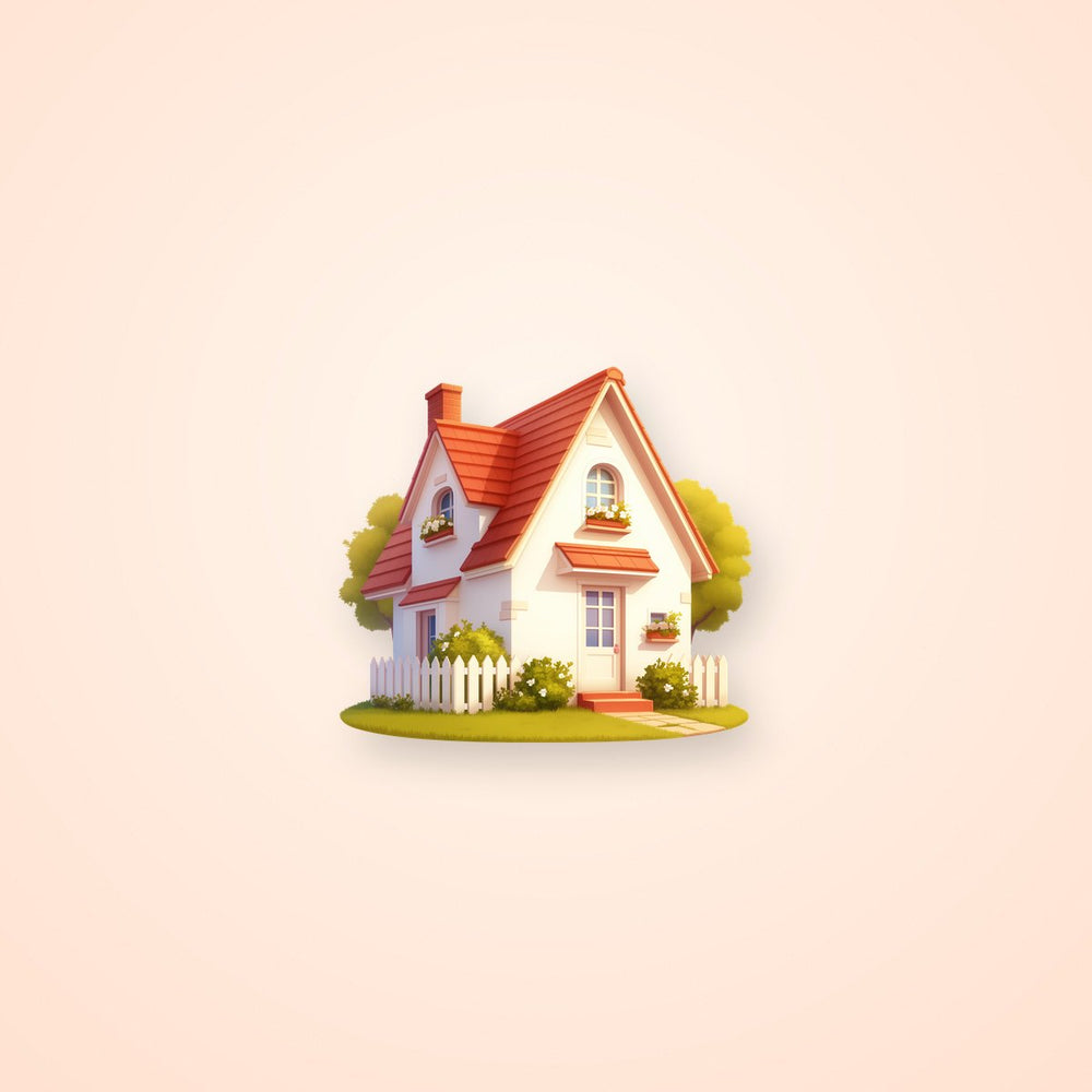 Cozy Suburban House Clipart