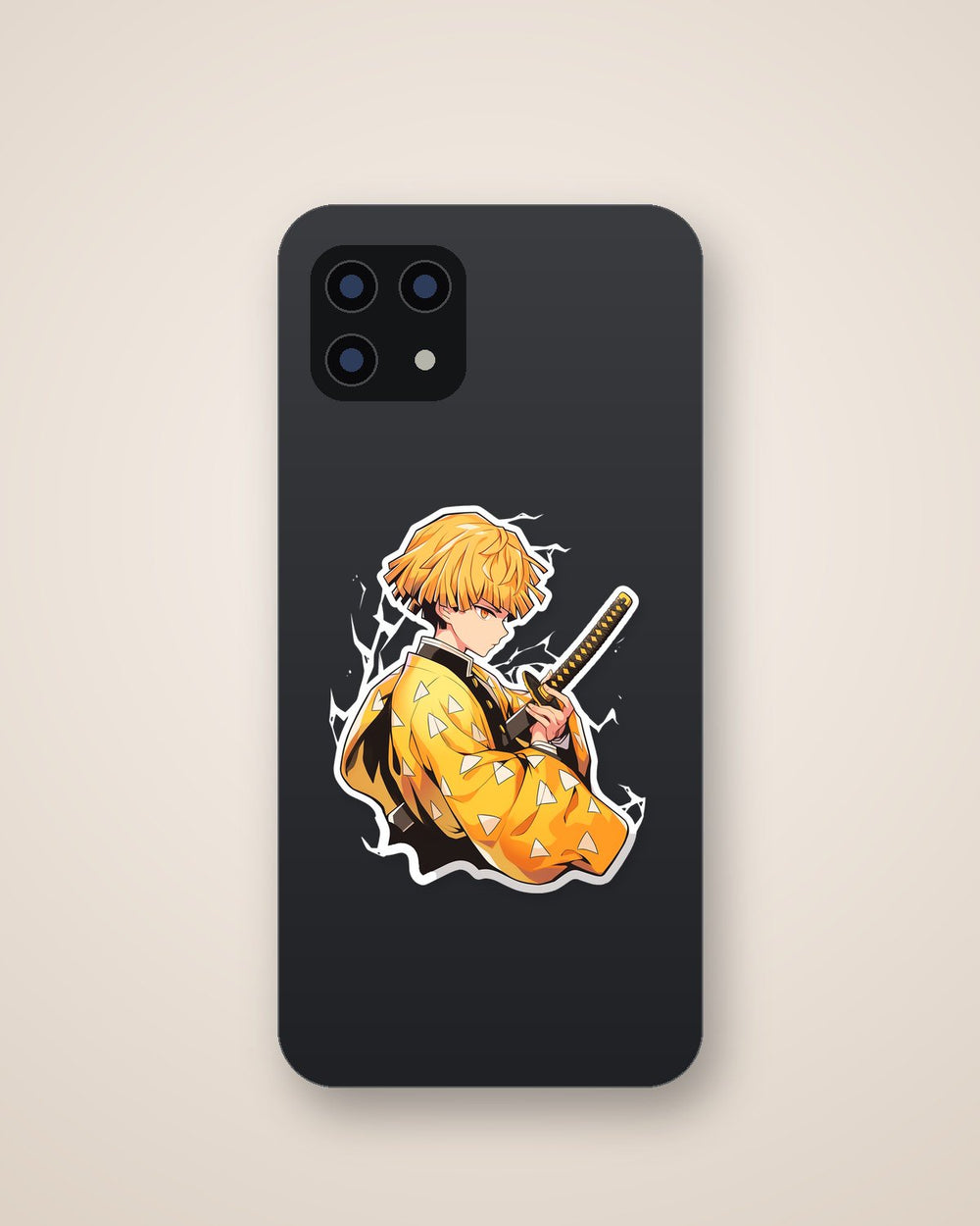 Demon Slayer Zenitsu Side Stance with Katana Under Arm Sticker