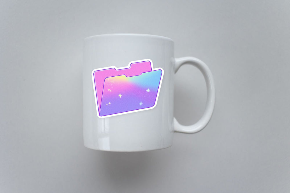 Pastel Rainbow Folder Sticker