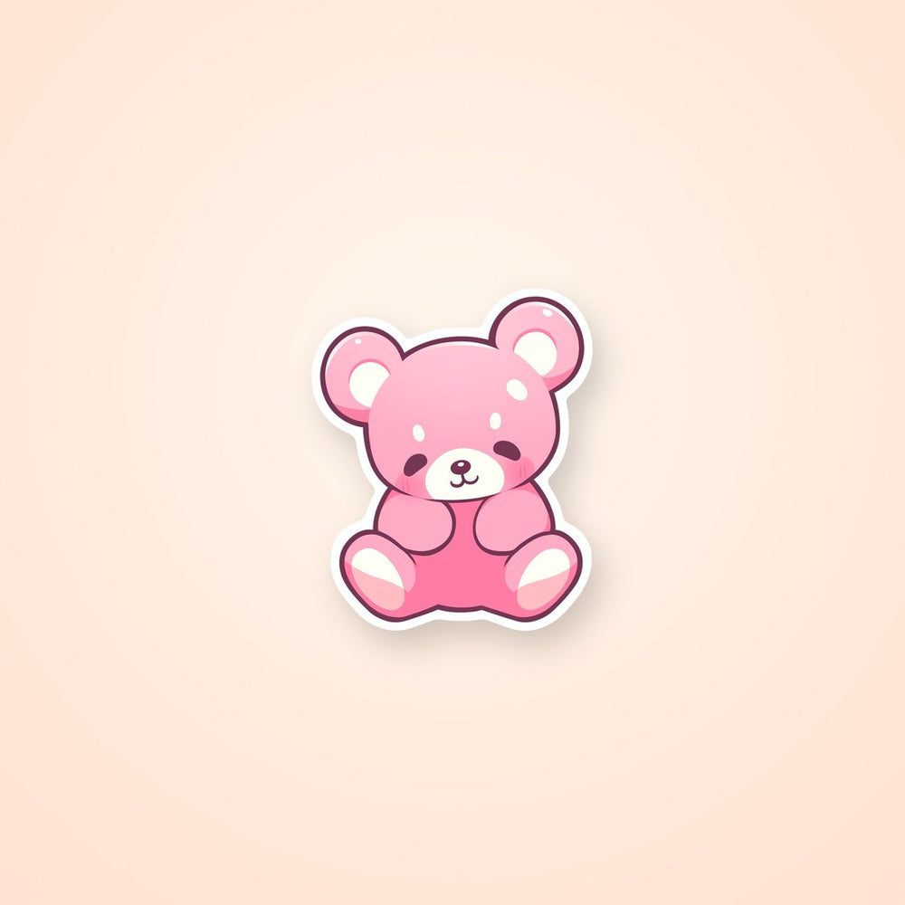 Cute Pink Bear Sticker