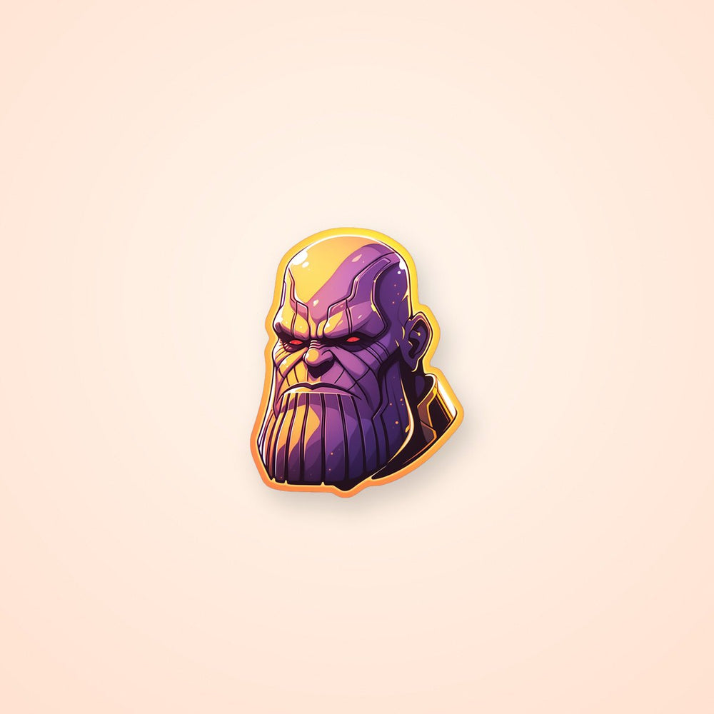 Marvel Brutal Thanos Orange Stroke Sticker