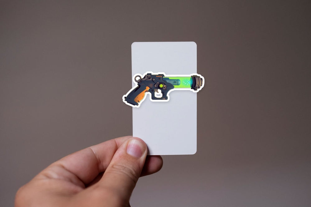 Futuristic Sci-Fi Energy Gun Sticker