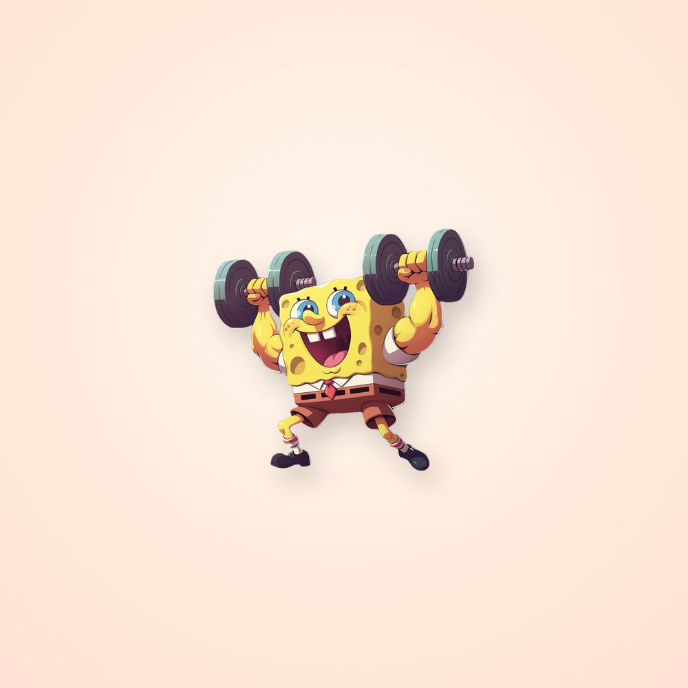 Funny Workout Spongebob Sticker