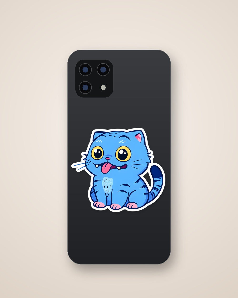 Derpy Tiger Tongue Out Kawaii Sticker