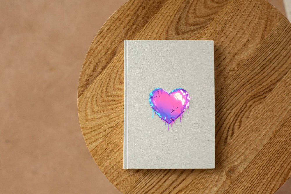 Colorful Neon Heart Sticker
