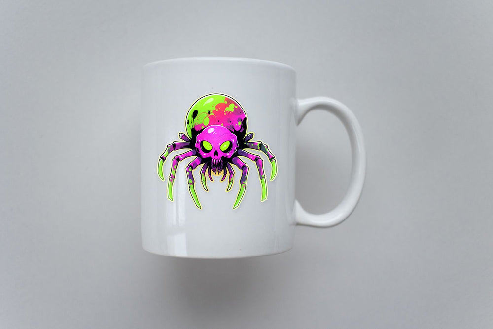 Spooky Colorful Spider Halloween Sticker