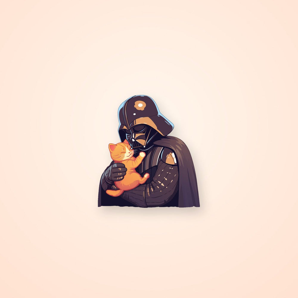 Star Wars Vader Kitten Cuddles Sticker