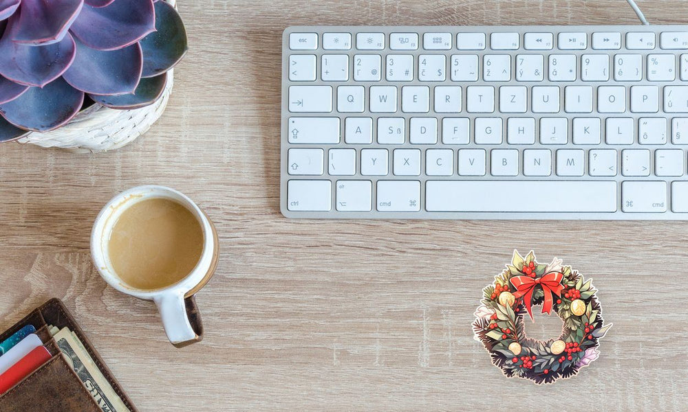 Aesthetic Christmas Wreath Sticker