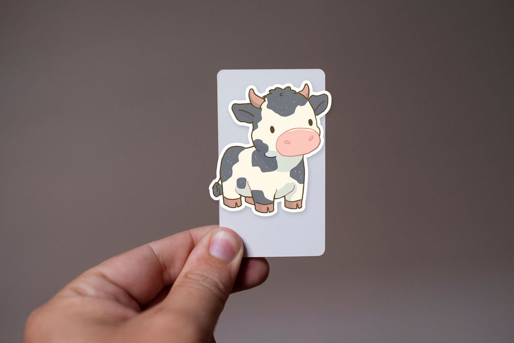 Cute Chibi Cow Pastel Farm Animal Sticker