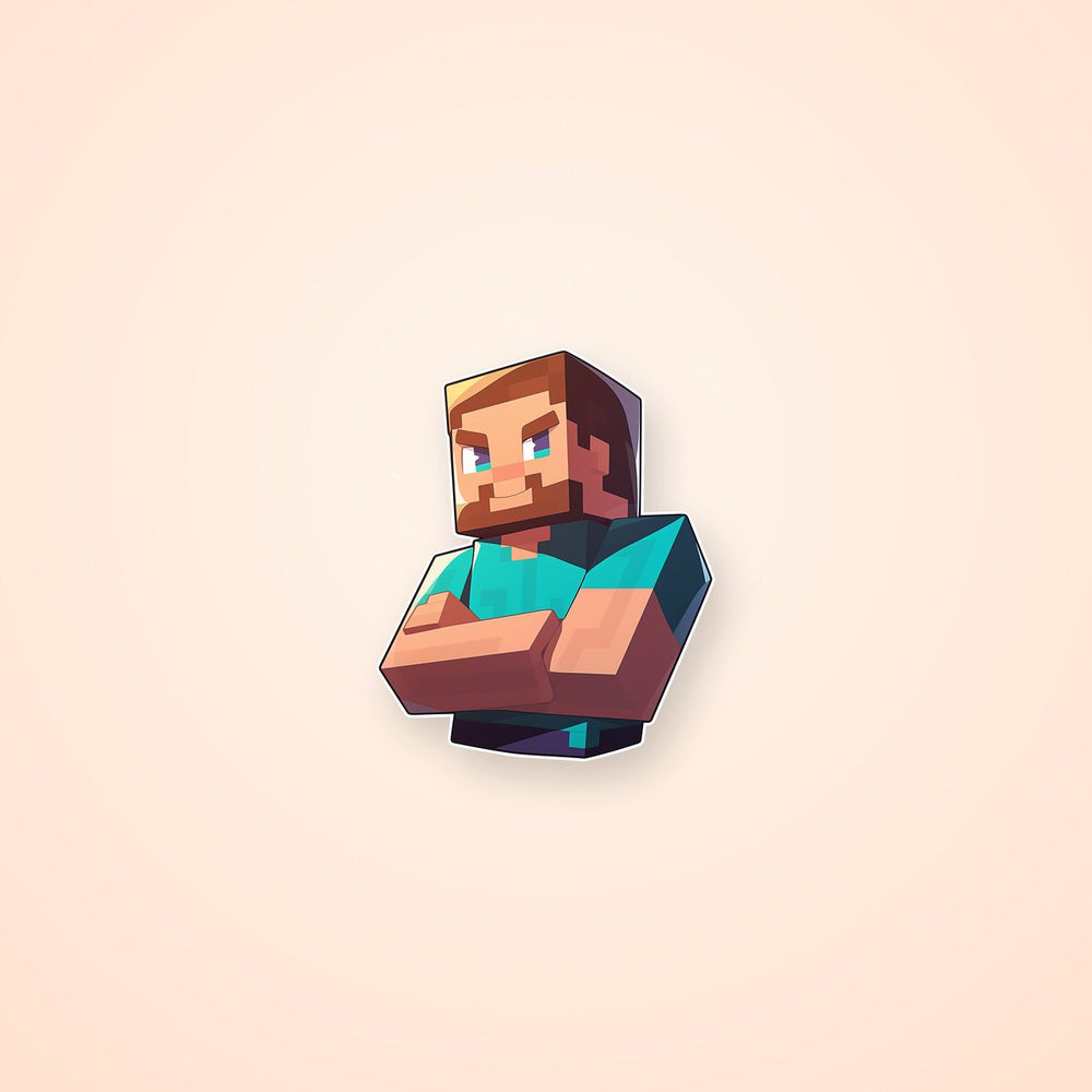 Minecraft Steve Arms Crossed Sticker