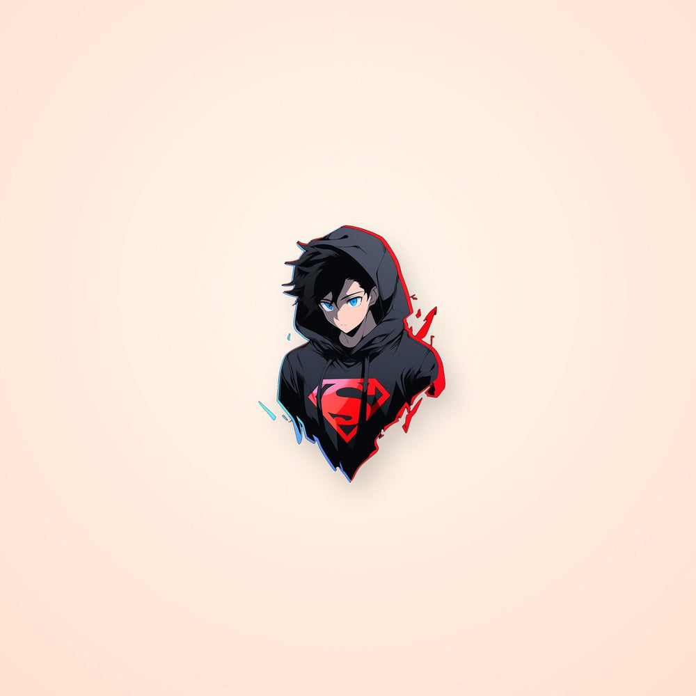 Anime Superman in a Hoodie Sticker