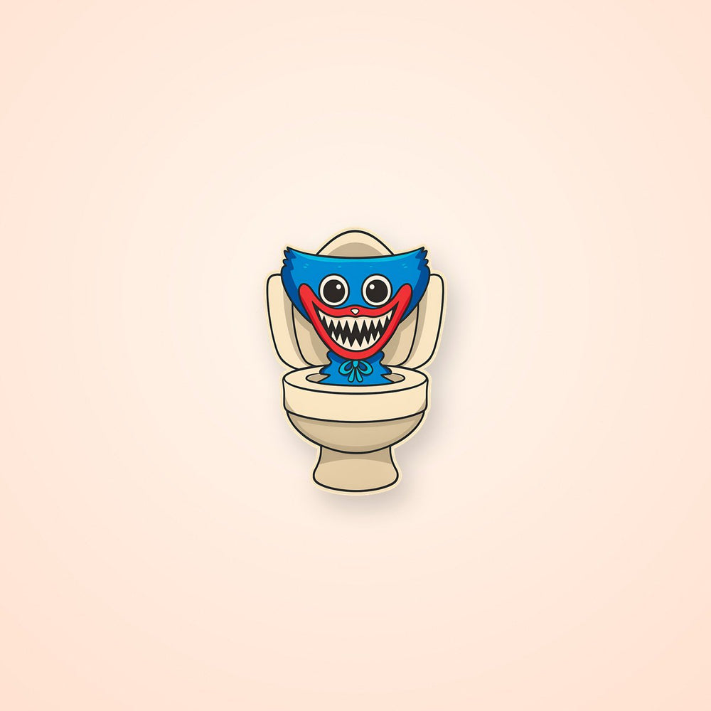 Huggy Wuggy Toilet Horror Sticker
