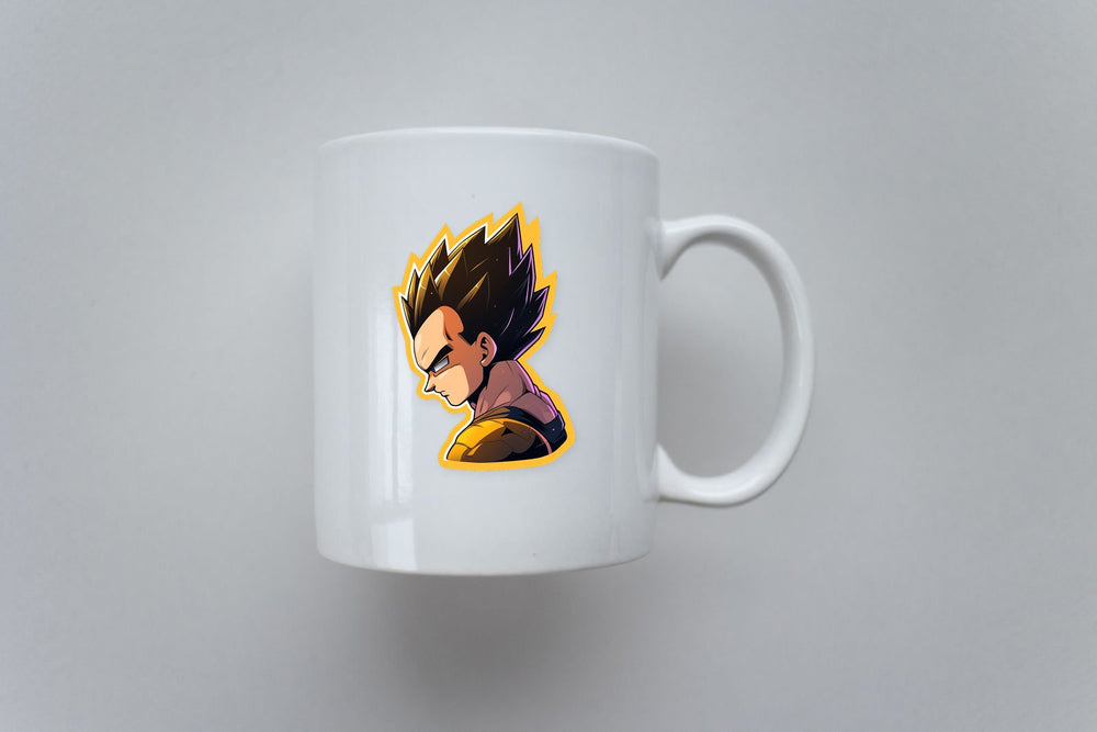 Dragon Ball Vegeta Yellow Stroke Sticker