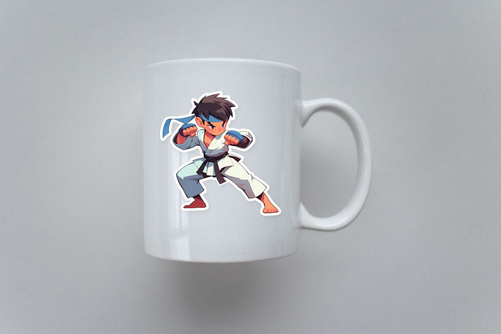 Karate Champion Chibi-Style Sticker