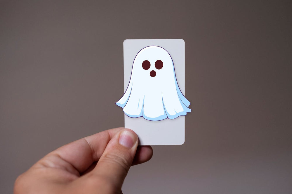Cartoon Ghost Minimalist Sticker