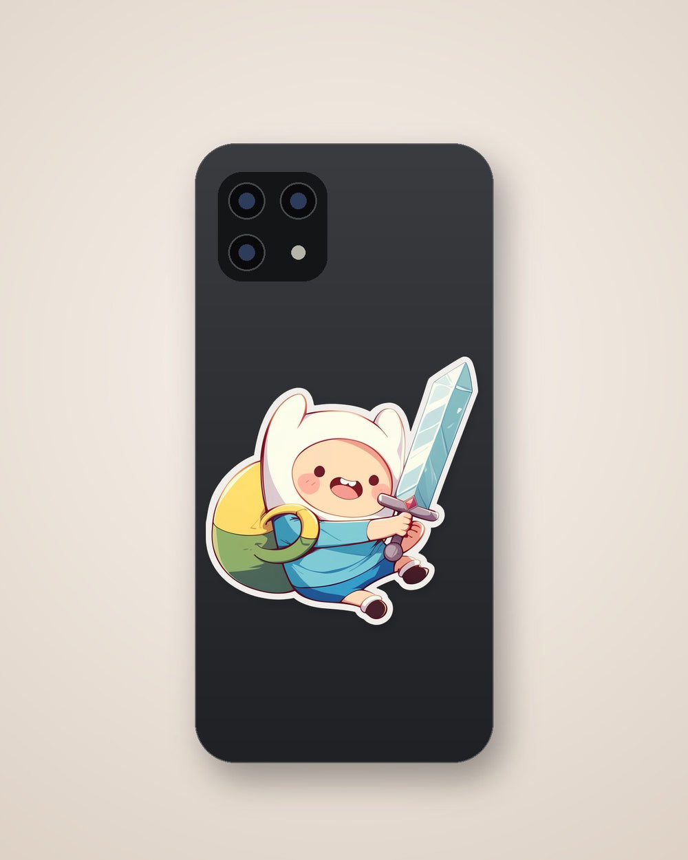 Kawai Finn Sword Adventure Time Sticker