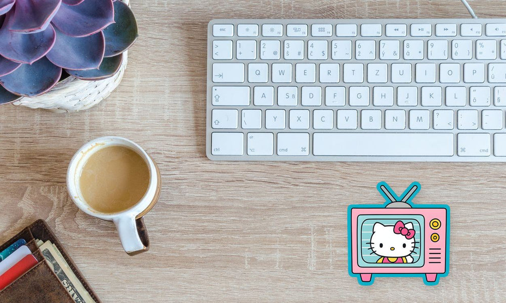 Hello Kitty Retro TV Sticker