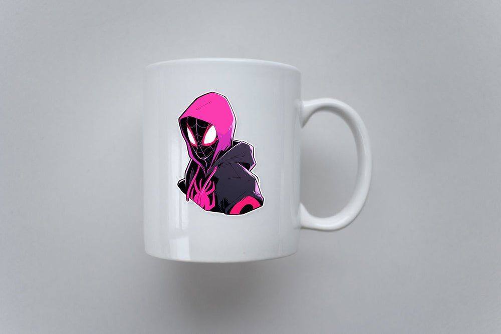 Miles Morales Bust Black & Pink Sticker