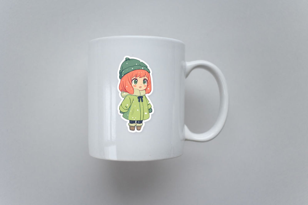 Anya Forger Winter Outfit Spy X Family Sticker